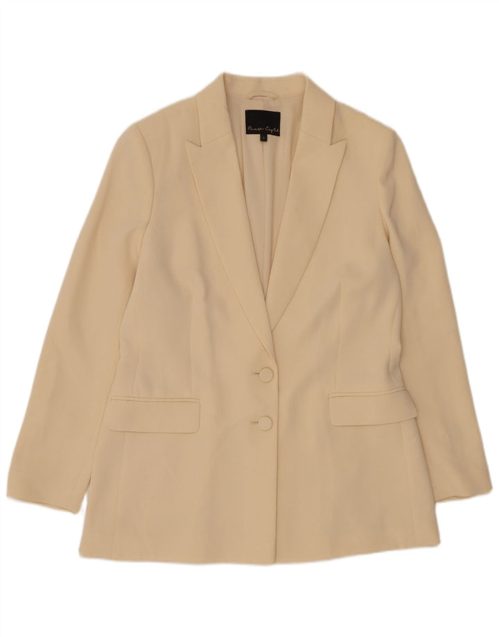 Phase Eight Damen-Blazerjacke mit 2 Knöpfen, UK 14, mittelbeigefarbenes Polyester
