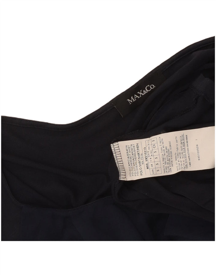 Max & Co. Damen-Blusenoberteil, Größe S, Marineblau, Viskose