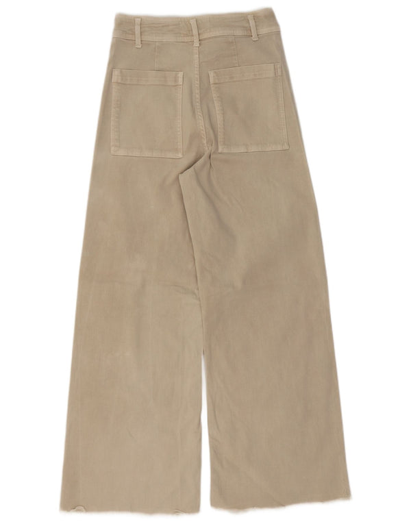 Zara Damen High Rise Wide Leg Jeans EU 38 Small W28 L26 Beige