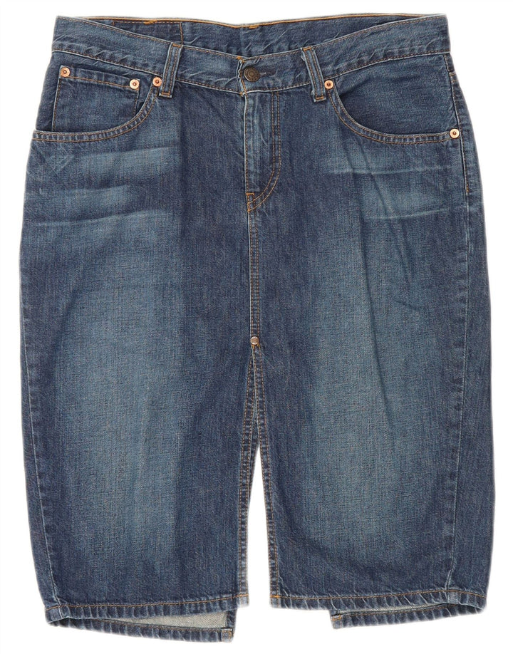 Levi's Damen 669 Jeansrock W32 Large Blaue Baumwolle