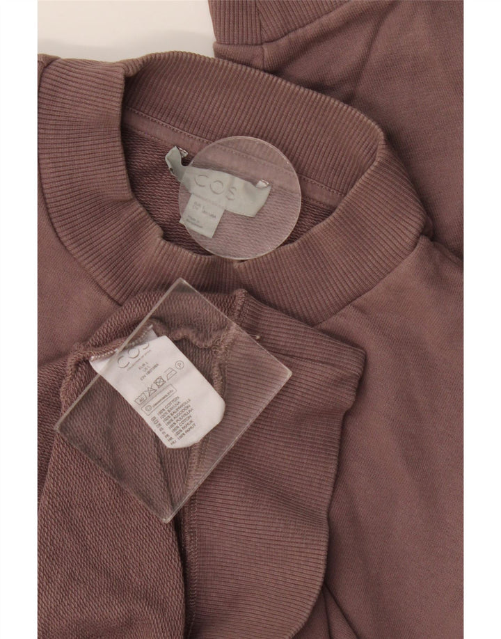 Cos Herren-Sweatshirt, Pullover, groß, braune Baumwolle