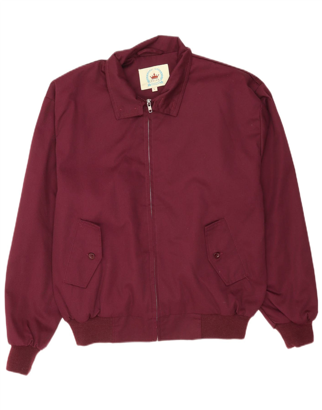 Relco Herren Bomberjacke UK 40 Large Burgunderrot Polyester