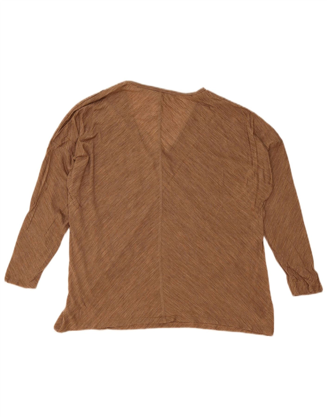 Massimo Dutti Damen-Oversize-Oberteil, langärmlig, Gr. 10, Größe S, Beige gefleckt