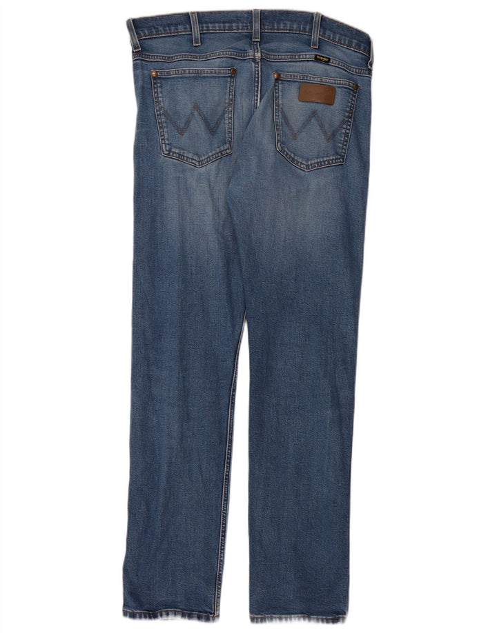 Wrangler Herren Straight Jeans W33 L32 Blaue Baumwolle