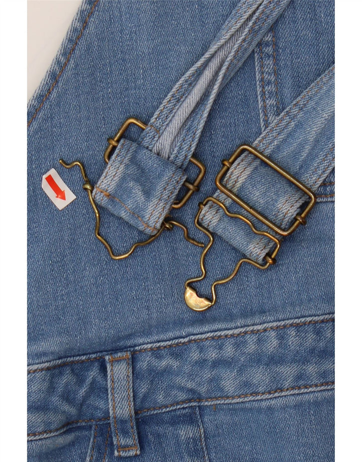 Fat Face Damen Latzhose Tapered Jeans UK 24 4XL W48 L25 Blaue Baumwolle