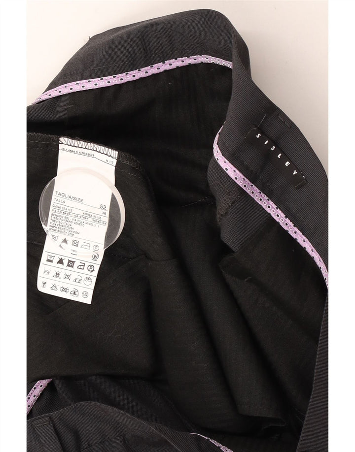 Sisley Herren-Anzug mit 2 Knöpfen, 2-teilig, IT 52, XL, W36, L32, Grau, Polyester