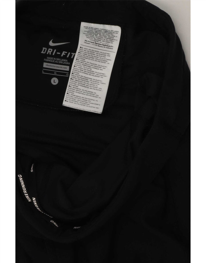 Nike Damen Laufleggings UK 14 Large Schwarz Polyester