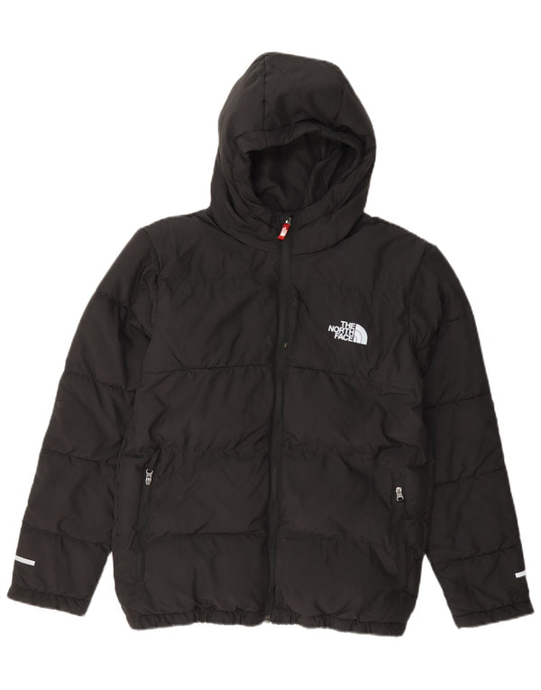 The North Face wattierte Jungenjacke mit Kapuze, 14–15 Jahre, XL, schwarzes Polyester