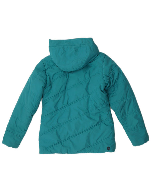 Marmot Wattierte Jacke mit Kapuze für Mädchen, 11–12 Jahre, groß, grün, Polyester
