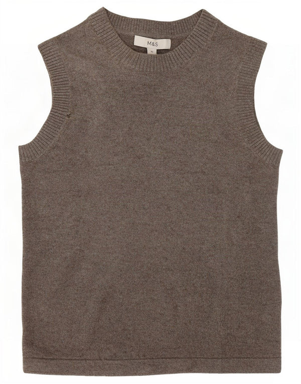 Marks & Spencer Damen Weste Tank Top UK 6 XS Grau Polyester