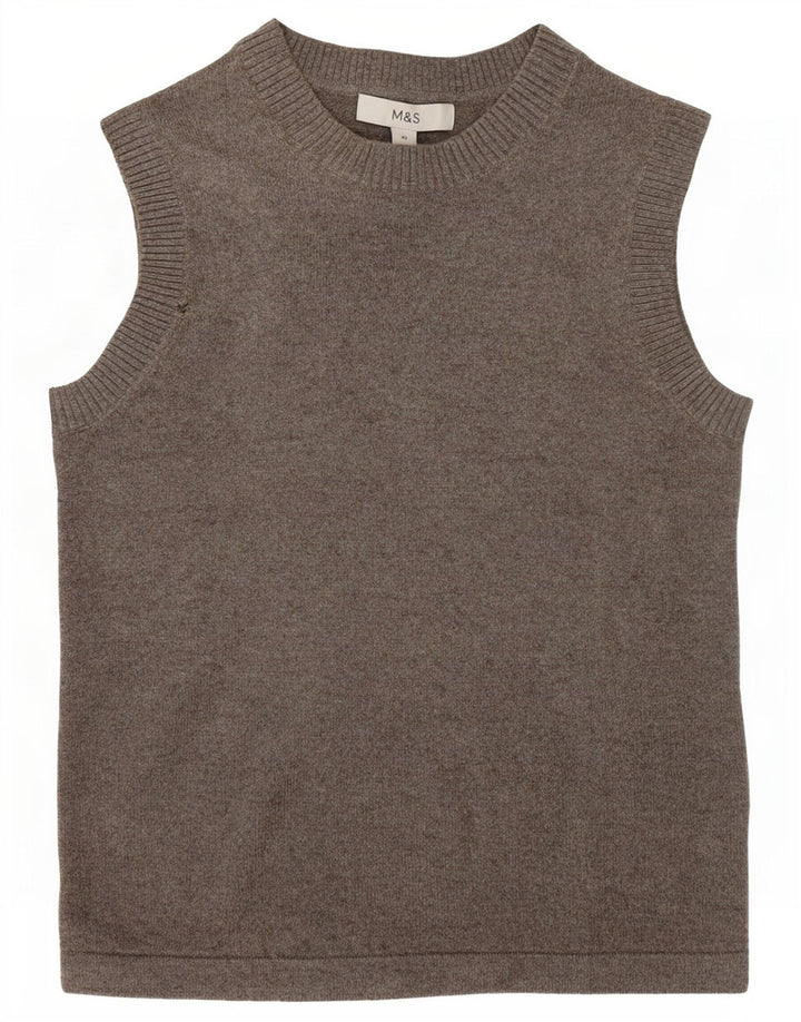Marks & Spencer Damen Weste Tank Top UK 6 XS Grau Polyester