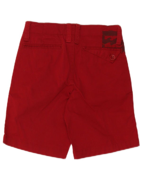 Billabong Jungen Chino-Shorts mit Grafik, 9–10 Jahre, W26, rote Baumwolle