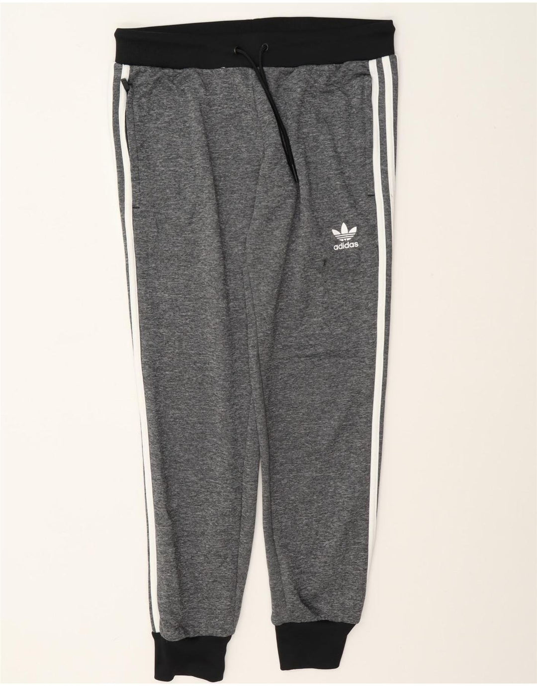 Adidas Damen Trainingshose Jogger UK 12 Mittelgraues Polyester