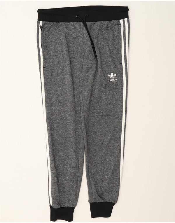 Adidas Damen Trainingshose Jogger UK 12 Mittelgraues Polyester