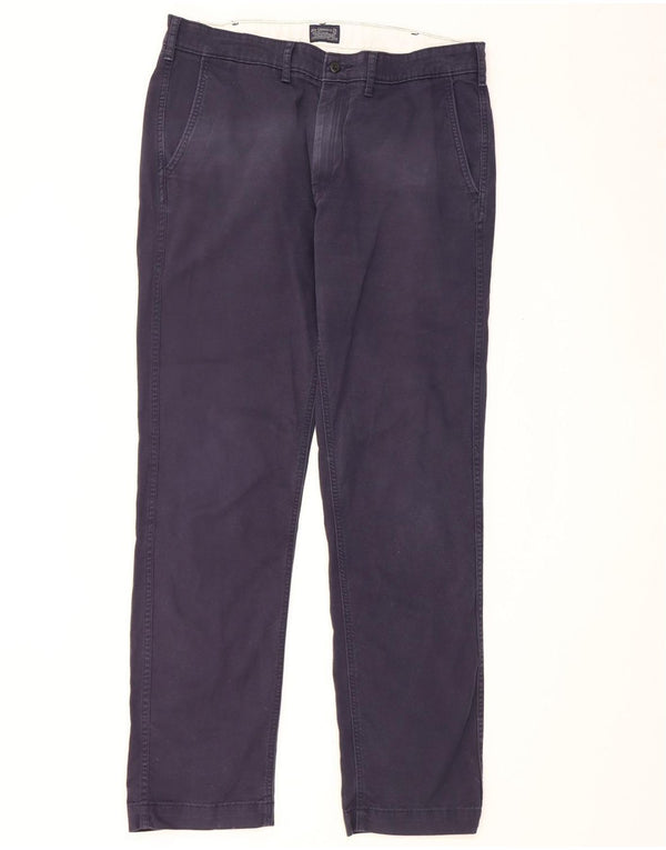 Levi's Mens Straight Chino Trousers W34 L34 Navy Blue Cotton