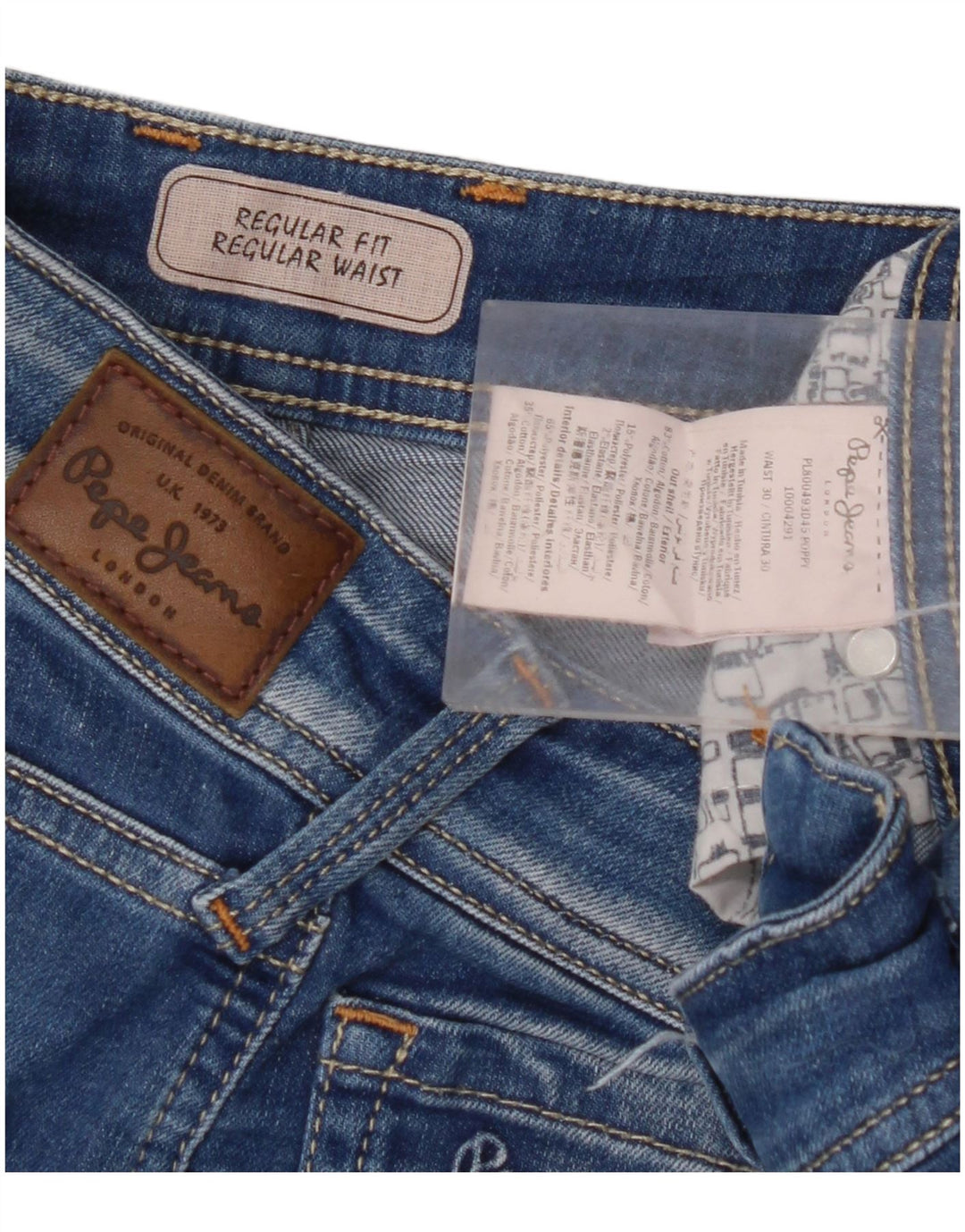 PEPE JEANS Damen-Jeansshorts mit normaler Passform, W30, mittelblaue Baumwolle