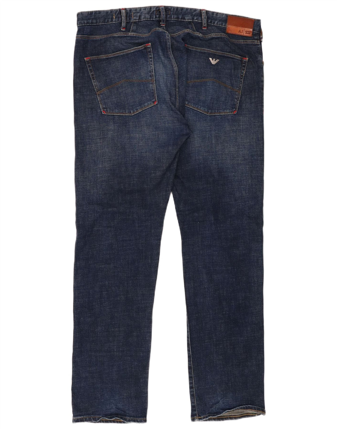 Armani Herren Regular Straight Jeans W40 L34 Marineblaue Baumwolle