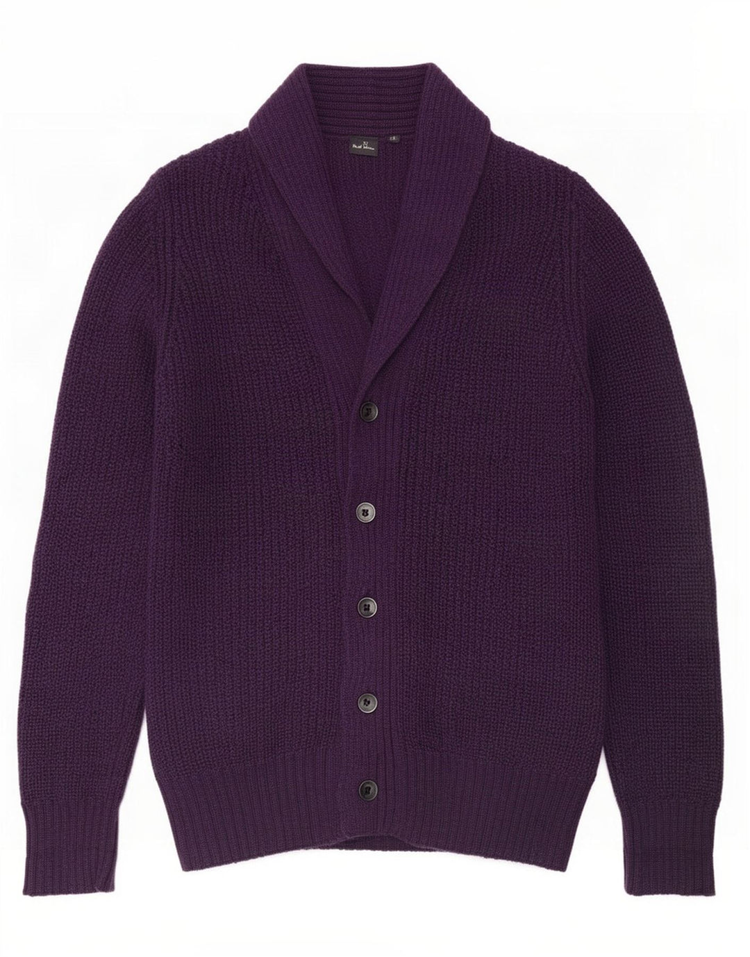 Paul Smith Herren-Cardigan-Pullover aus mittelvioletter Wolle