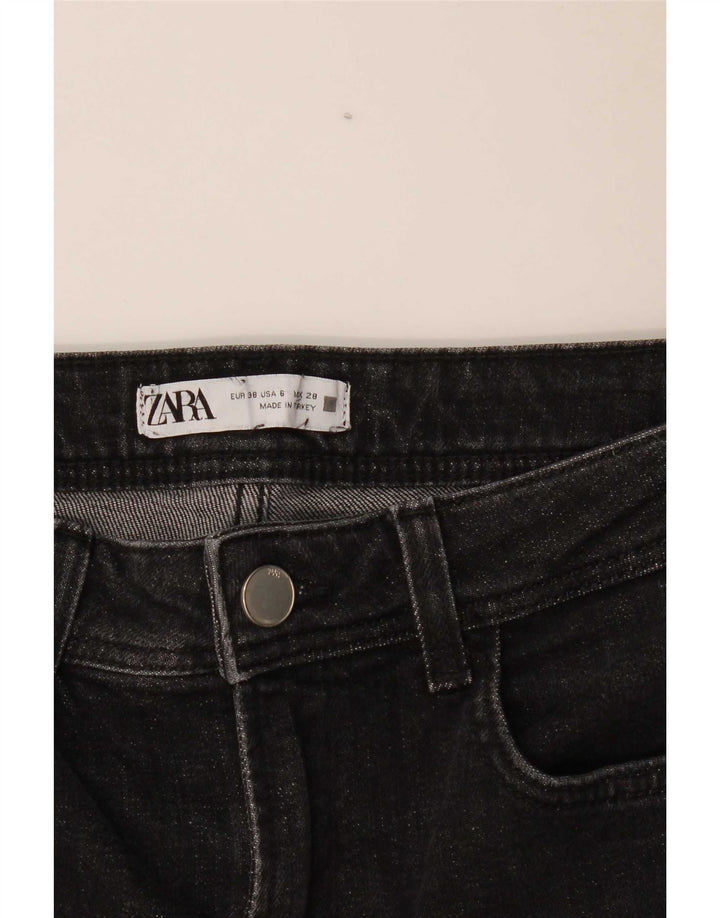 Zara Damen Slim Jeans EU 38 Small W28 L31 Schwarz