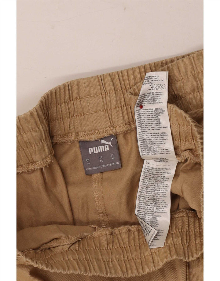 Puma Herren Regular Hose XL W38 L28 Khaki Baumwolle