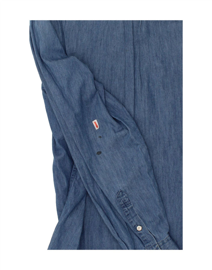 TOMMY HILFIGER Mens Shirt Medium Blue Cotton Vintage Tommy Hilfiger and Second-Hand Tommy Hilfiger from Messina Hembry 