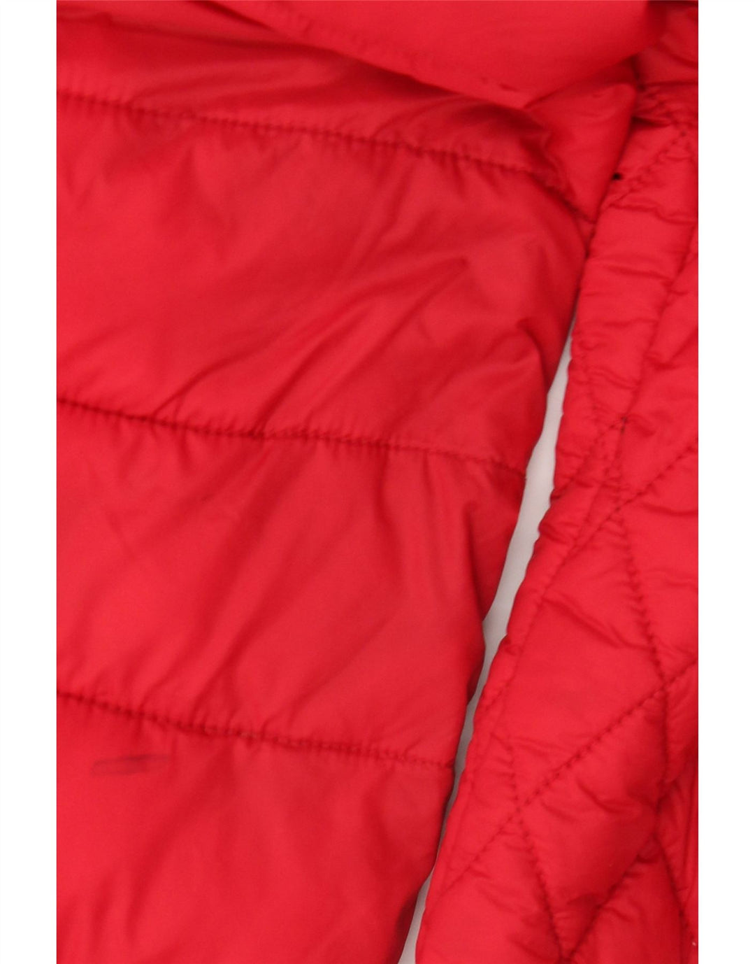 Michael Kors Wattierte Damenjacke mit Kapuze, UK 16, großes rotes Nylon
