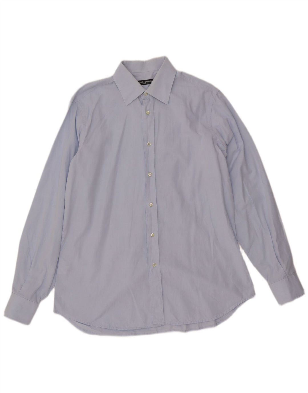 DOLCE & GABBANA Herrenhemd Größe 16 41 Große blaue Baumwolle