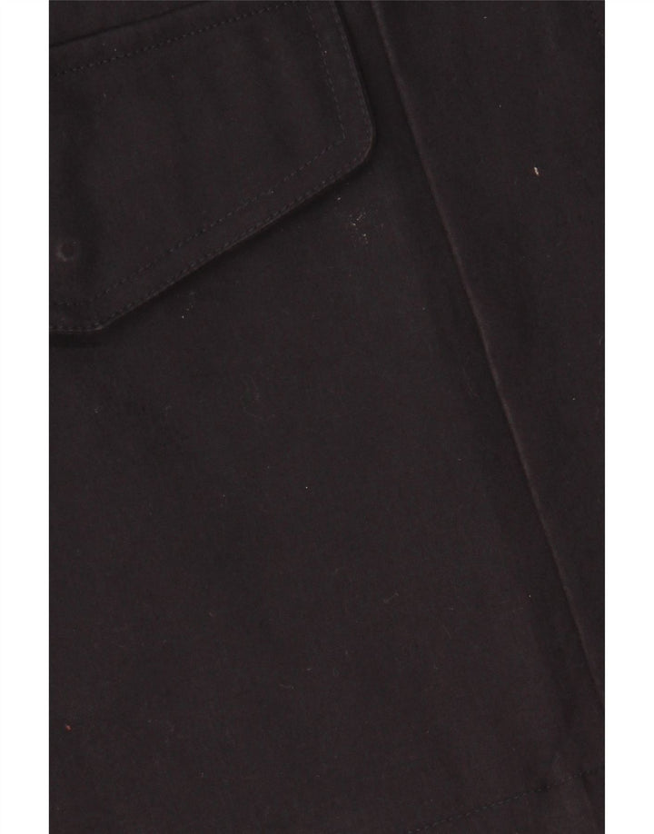VINTAGE Mens Military Jacket UK 38 Medium Black Cotton Vintage Vintage and Second-Hand Vintage from Messina Hembry 