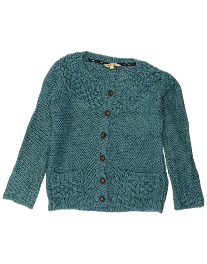 Fat Face Damen-Strickjacke, Gr. 8, Small, Blau, Acryl