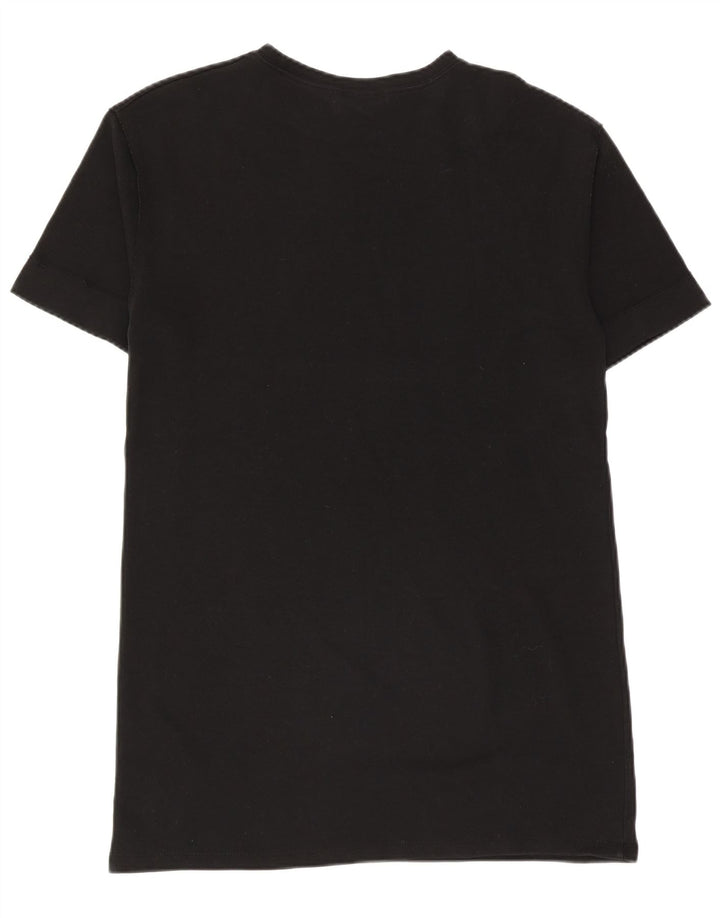Zara Damen T-Shirt-Kleid UK 14 Medium Schwarz