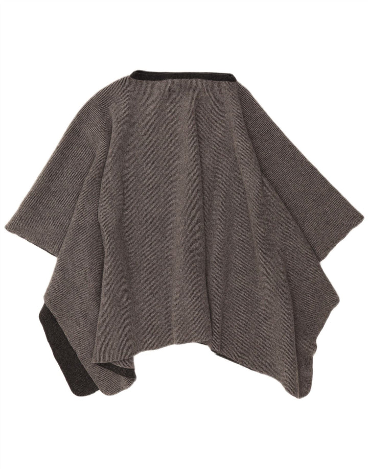VINTAGE Poncho-Pullover für Damen, Einheitsgröße, Grau