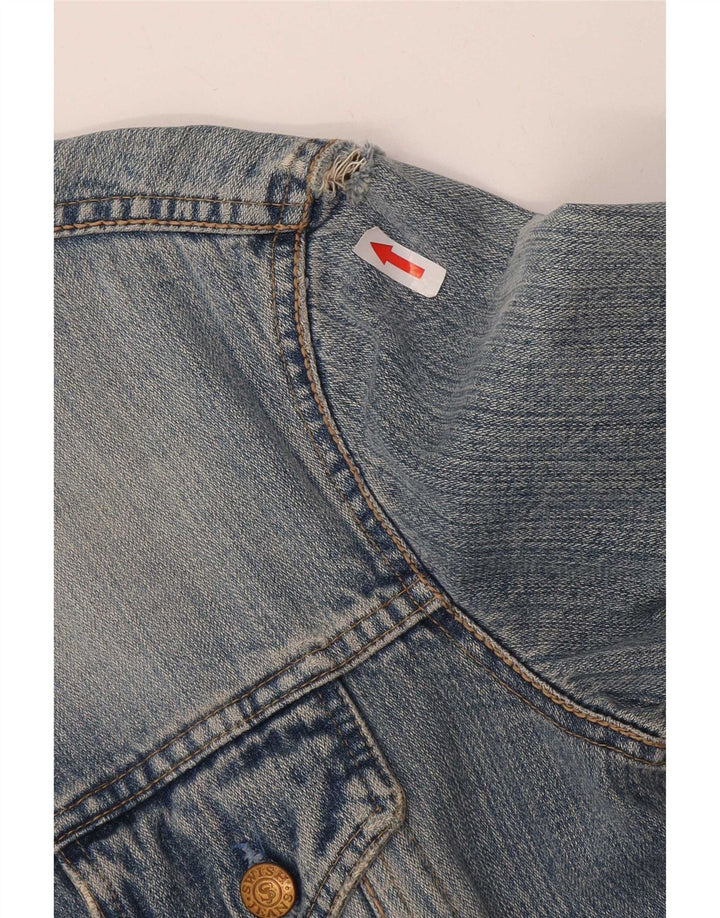 Swish Damen Crop Denim Jacke UK 14 Mittelblau