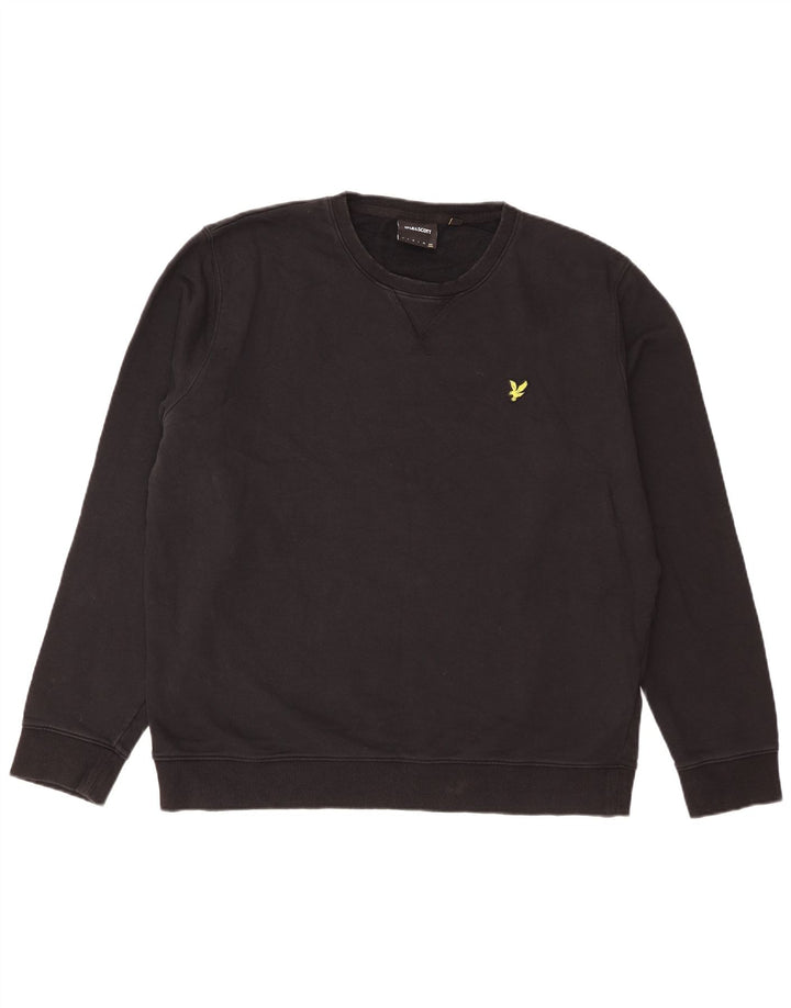 Lyle & Scott Herren Sweatshirt Pullover 2XL Schwarz Baumwolle