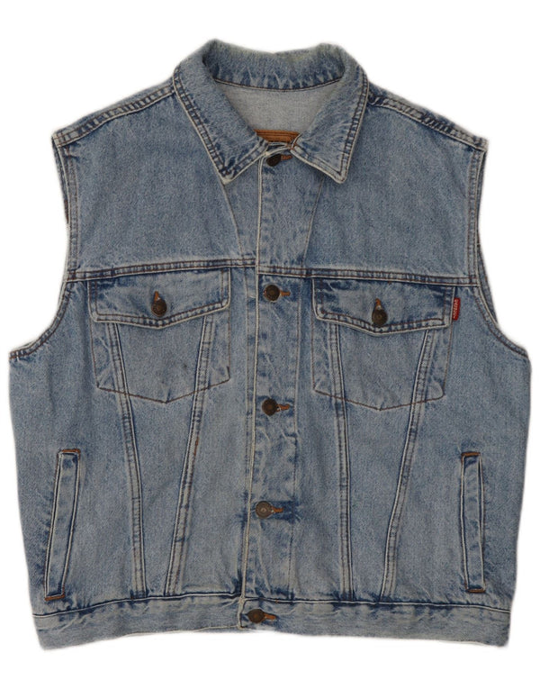 Casucci Herren-Jeansweste, UK 40, große blaue Baumwolle