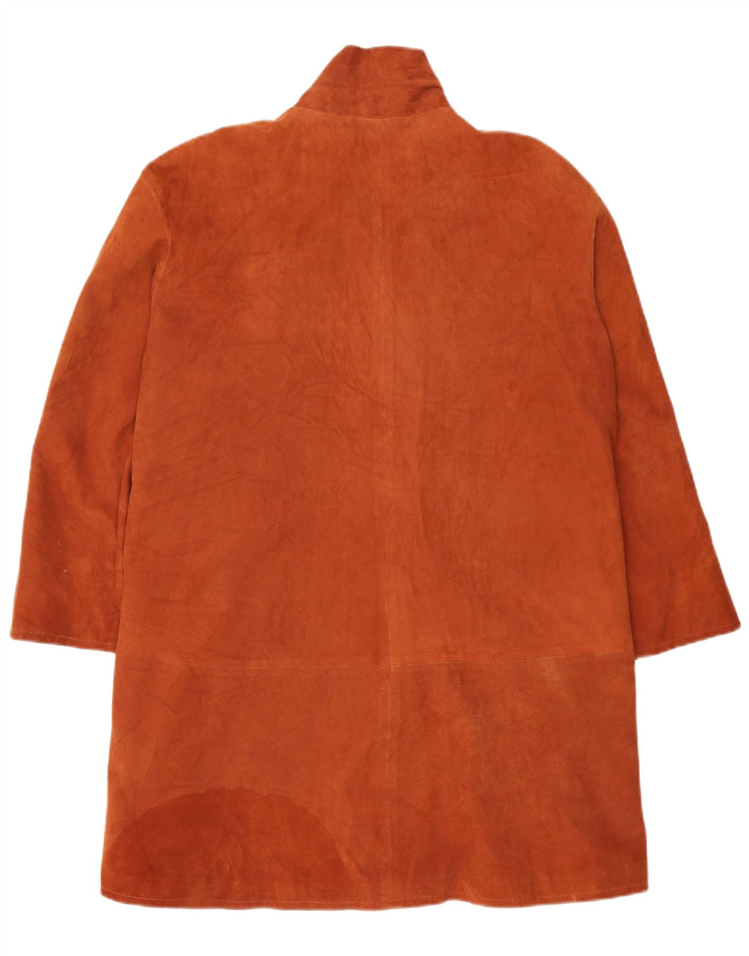 Vintage Damen Übergroßer Wildledermantel IT 42 Mittelbraunes Leder