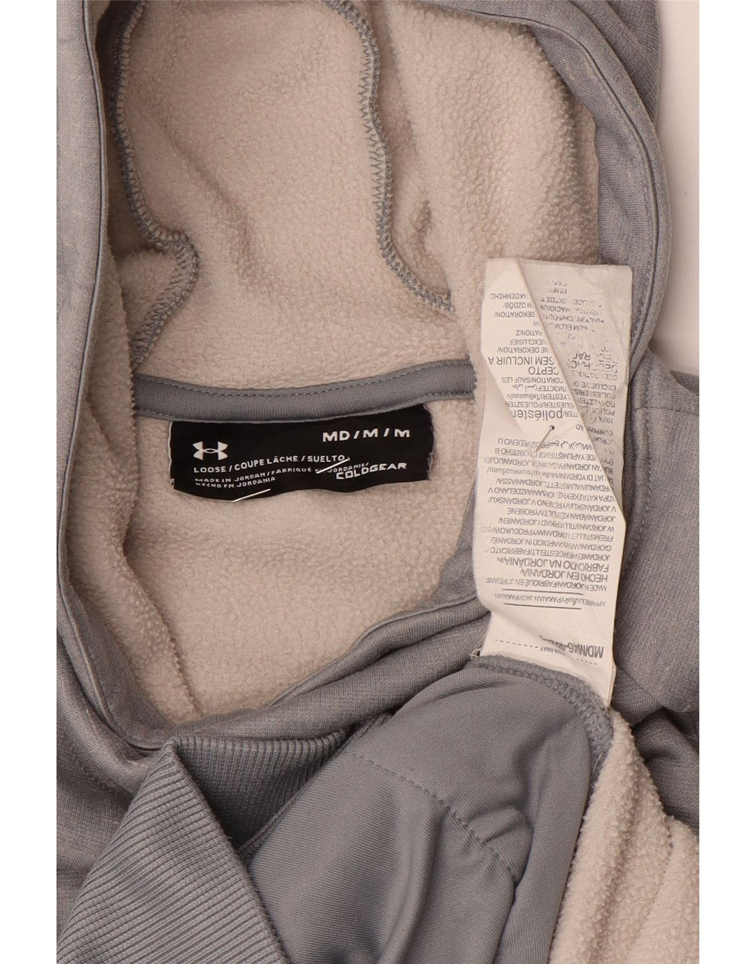 Under Armour Damen Graphic Hoodie Pullover UK 14 Mittelgraues Polyester