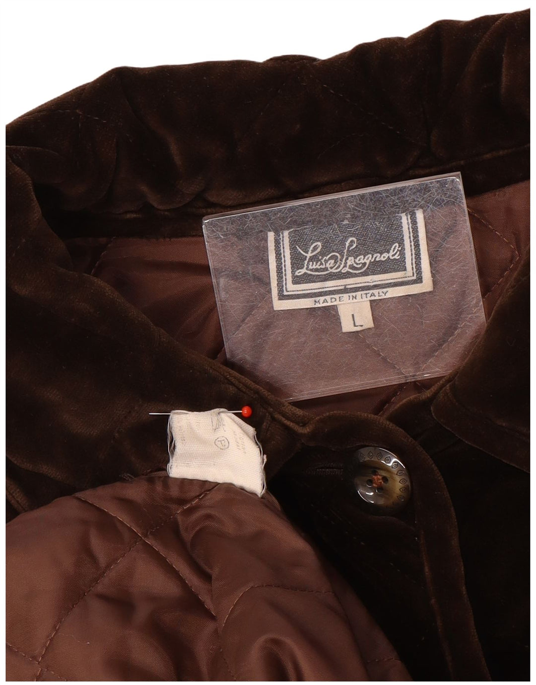 Luisa Spagnoli Damen Übergroße Steppjacke UK 16 Große braune Baumwolle