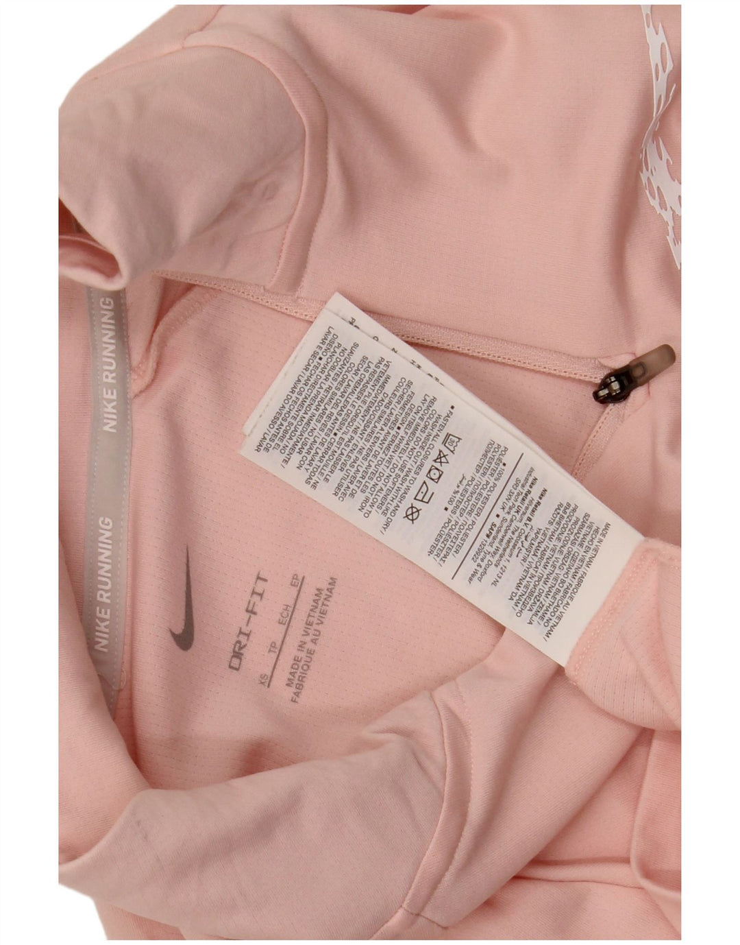 Nike Damen-Trainingsanzug-Oberteil mit übergroßem Grafik-Pullover und Reißverschluss am Hals, UK 6, XS, Rosa