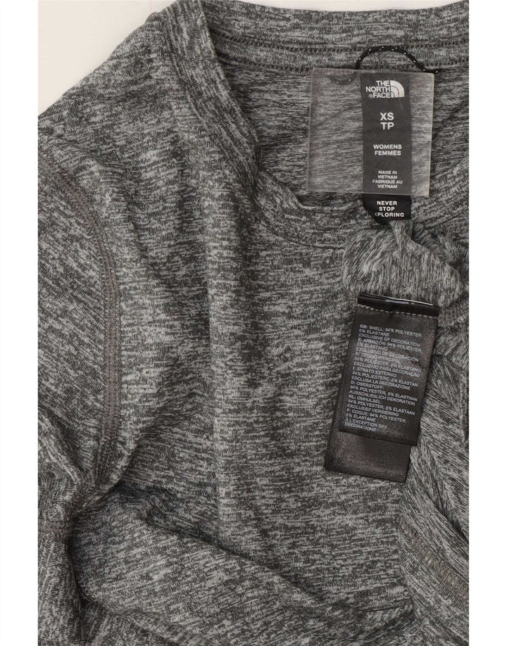 The North Face Damen-Oberteil, langärmelig, UK 6, XS, grau geflecktes Polyester