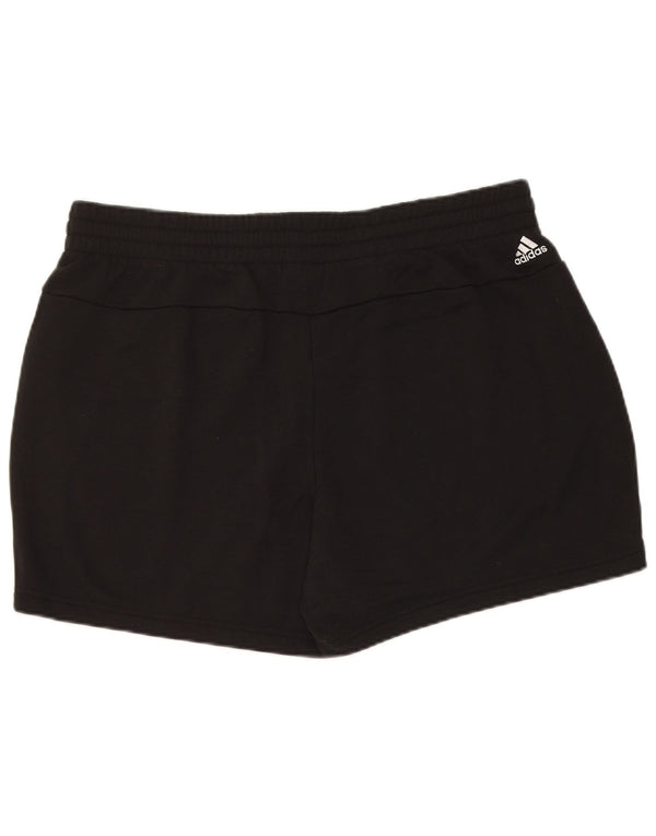 Adidas Damen Graphic Sport Shorts UK 20/22 XL Schwarz Baumwolle Sport