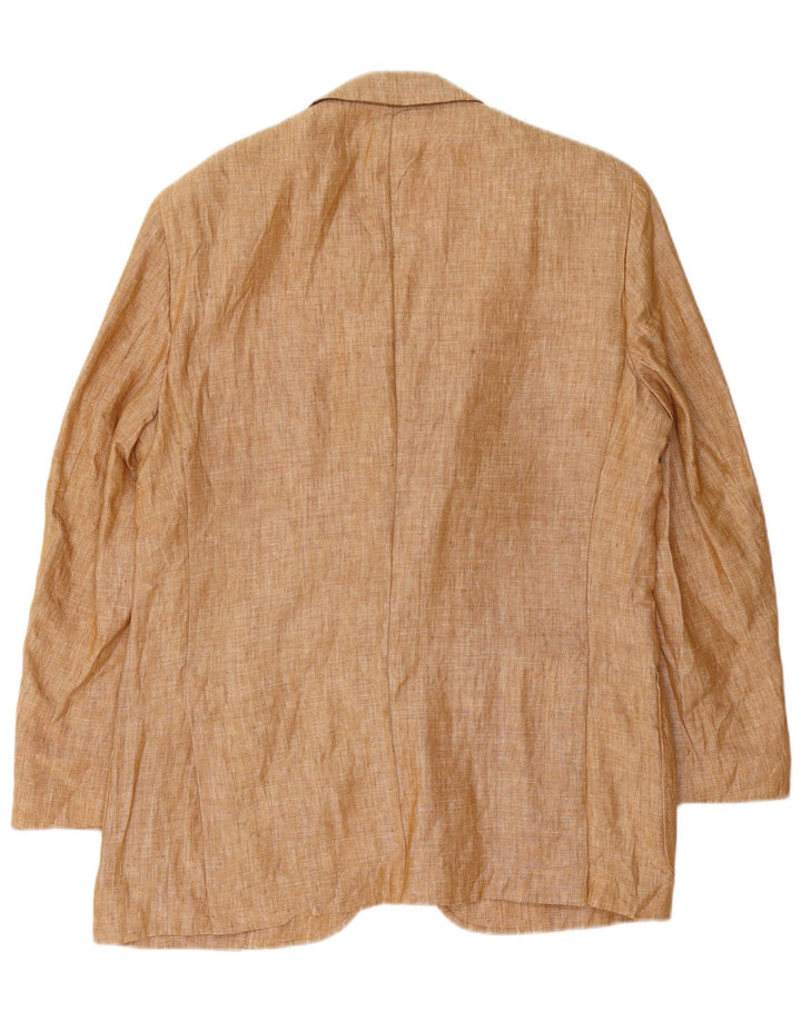 El Corte Ingles Herren-Blazer mit 3 Knöpfen, IT 50, großes braunes Leinen