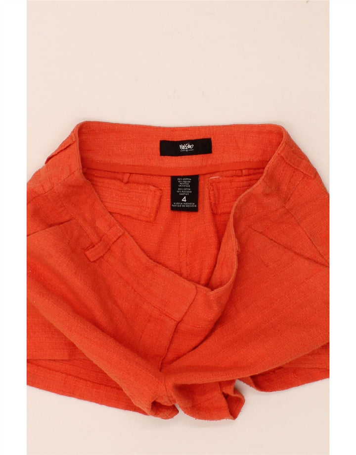 MOSSIMO Womens Chino Shorts US 4 Small W27  Orange Cotton Vintage Mossimo and Second-Hand Mossimo from Messina Hembry 