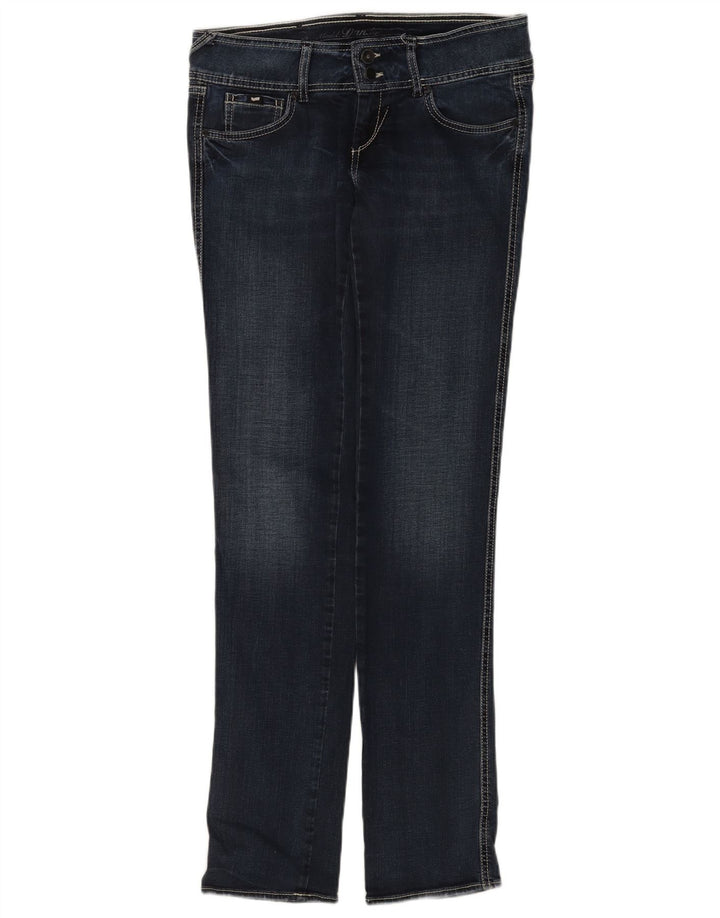 Gas Damen Slim Jeans W30 L34 Marineblaue Baumwolle