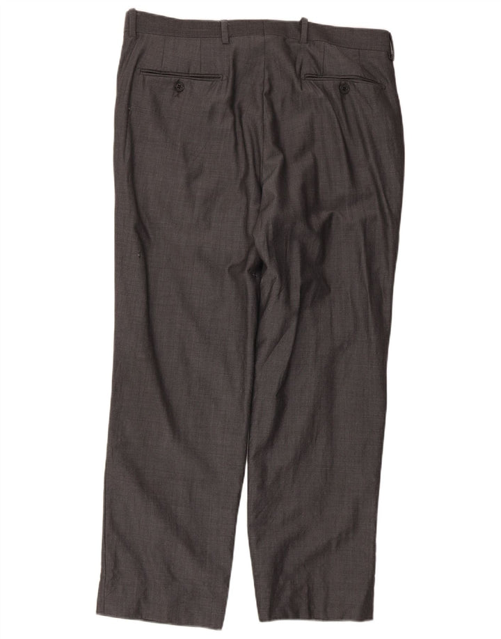 Marks & Spencer Herren Autograph Gerade Anzughose W34 L29 Graue Wolle
