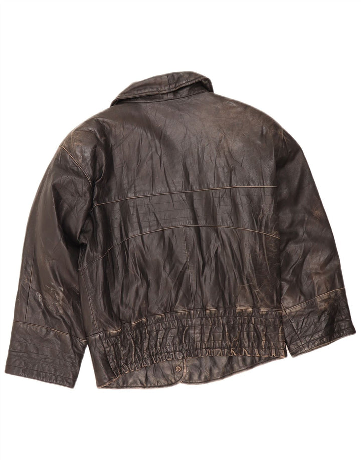 Vintage Damen Lederjacke UK 16 Large Braun