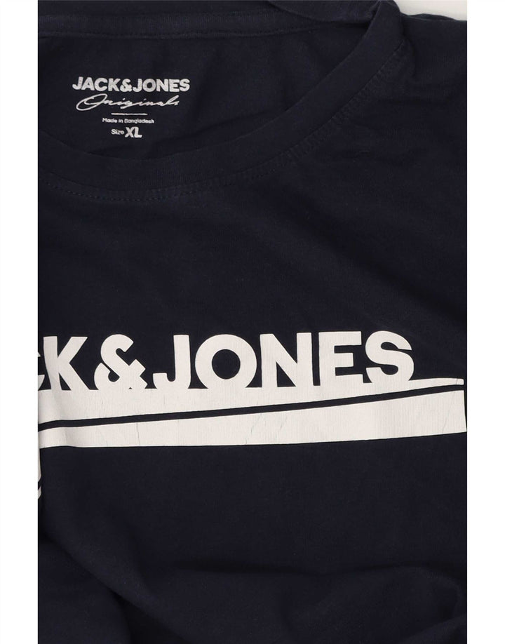 Jack & Jones Herren Grafik-T-Shirt-Oberteil XL Marineblau