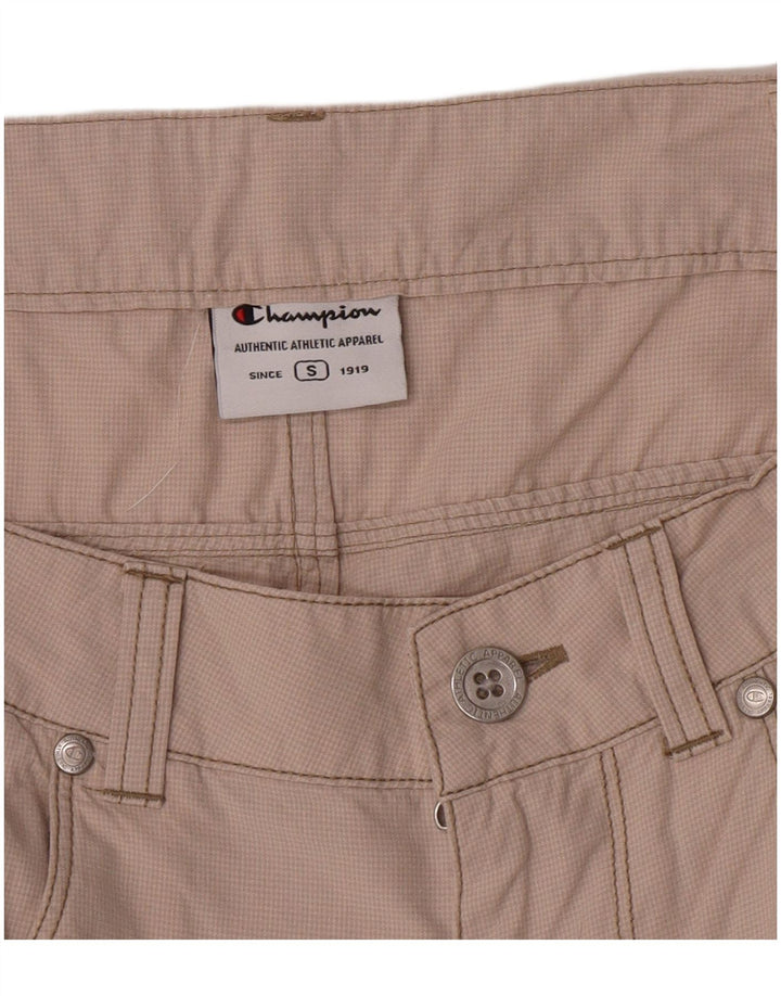 Champion Damen-Freizeitshorts, Größe S, W28, Beige, Hahnentrittmuster