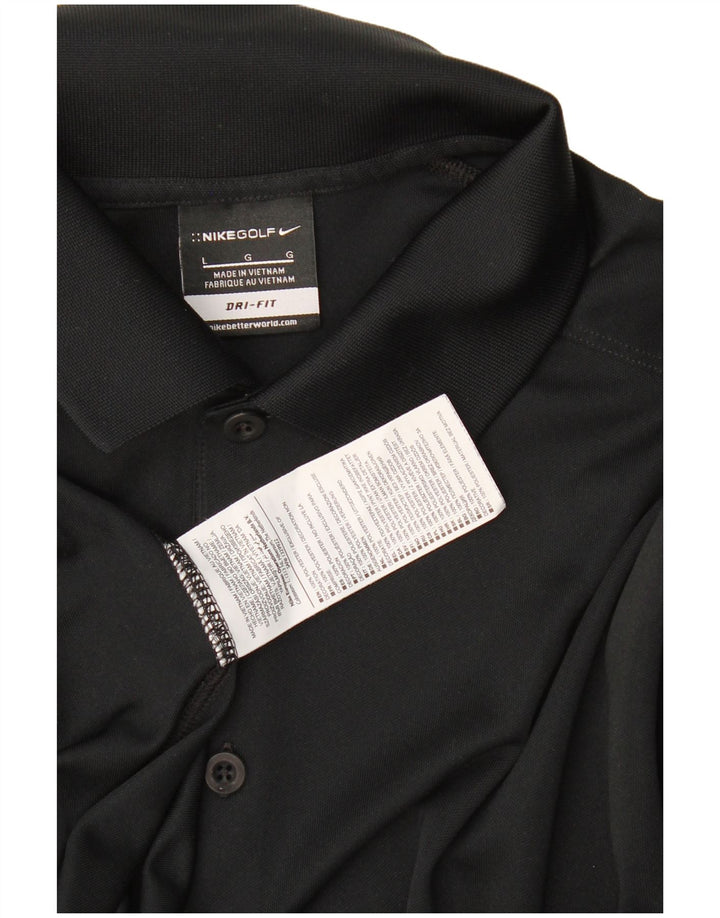 Nike Herren Dri Fit Poloshirt, großes schwarzes Polyester