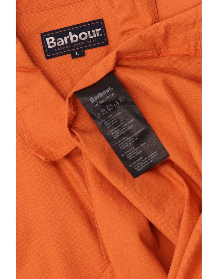Barbour Herren Utility Jacke UK 40 Large Orange Baumwolle