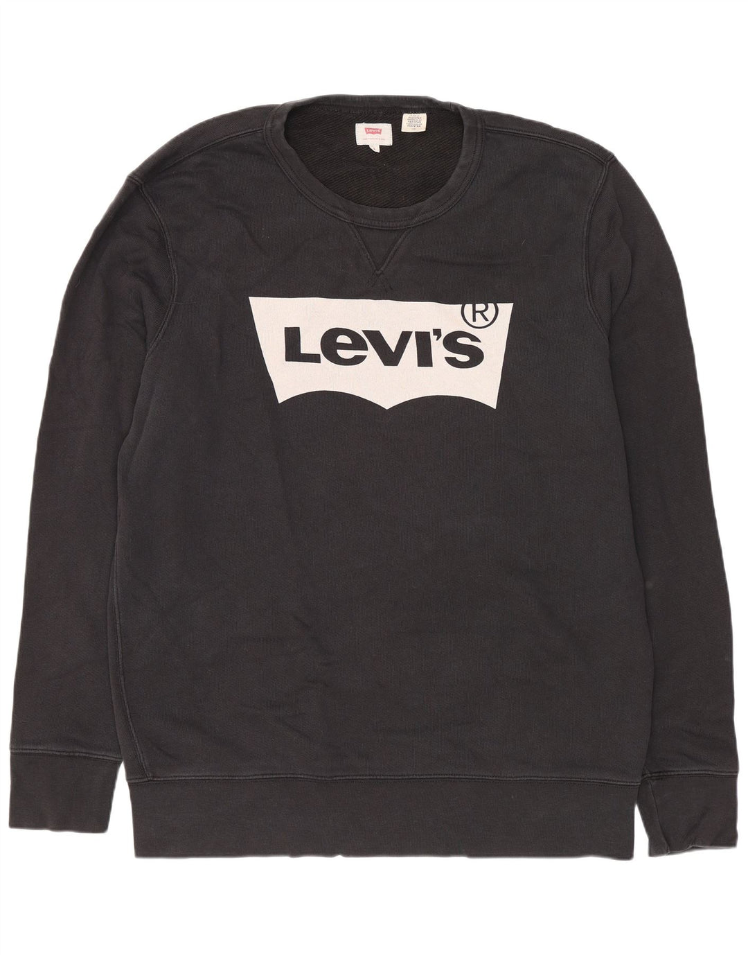 Levi's Herren-Sweatshirt mit Grafik, reguläre Passform, groß, schwarze Baumwolle
